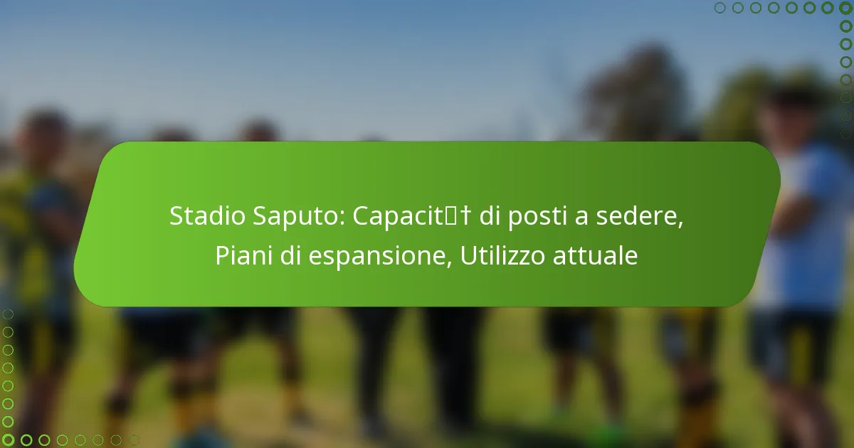 Stadio Saputo: Capacità di posti a sedere, Piani di espansione, Utilizzo attuale